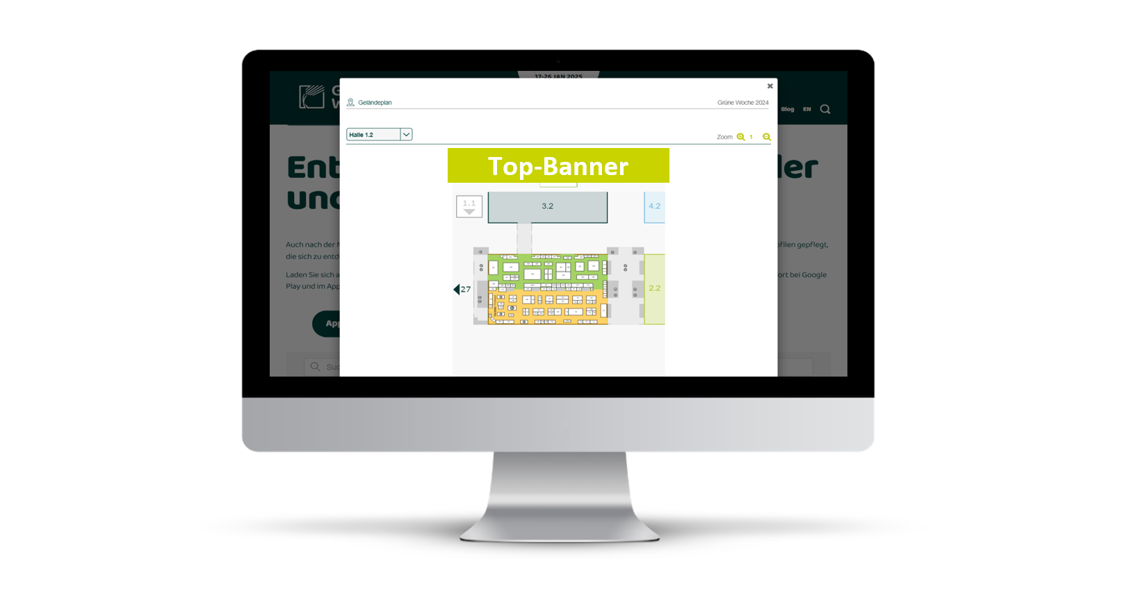 Top-Banner im Hallenplan