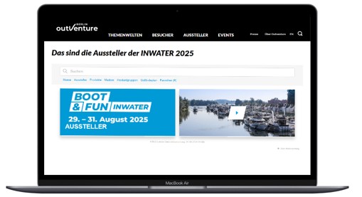 Top-Banner auf der Website outventure-berlin.de