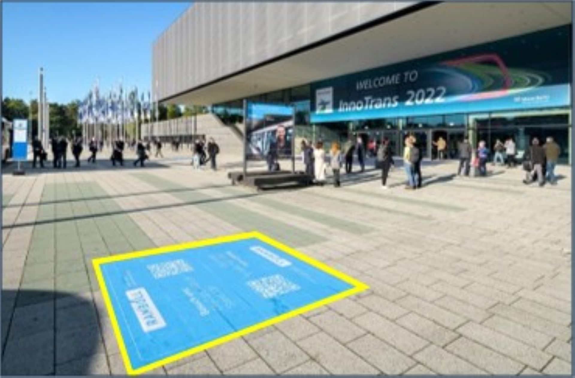 Floor Graphics at the Access to Entrance Messedamm
