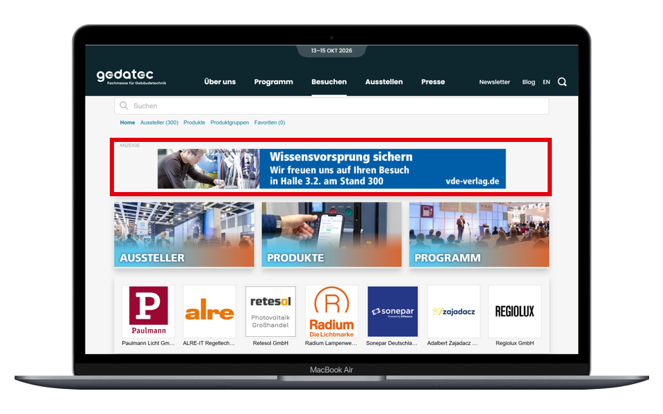 Top-Banner Webseite