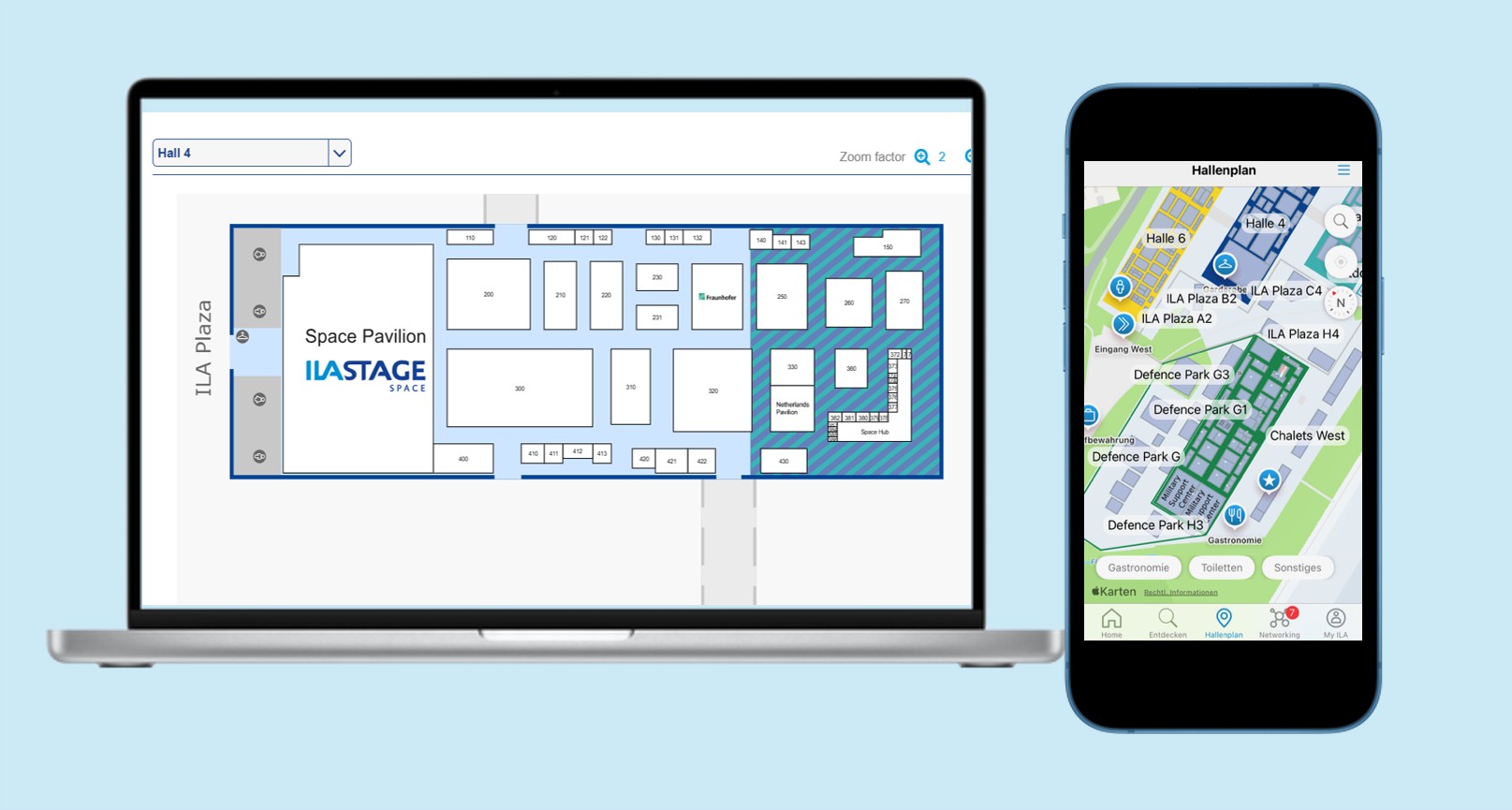 Stand Logo in the hall plan