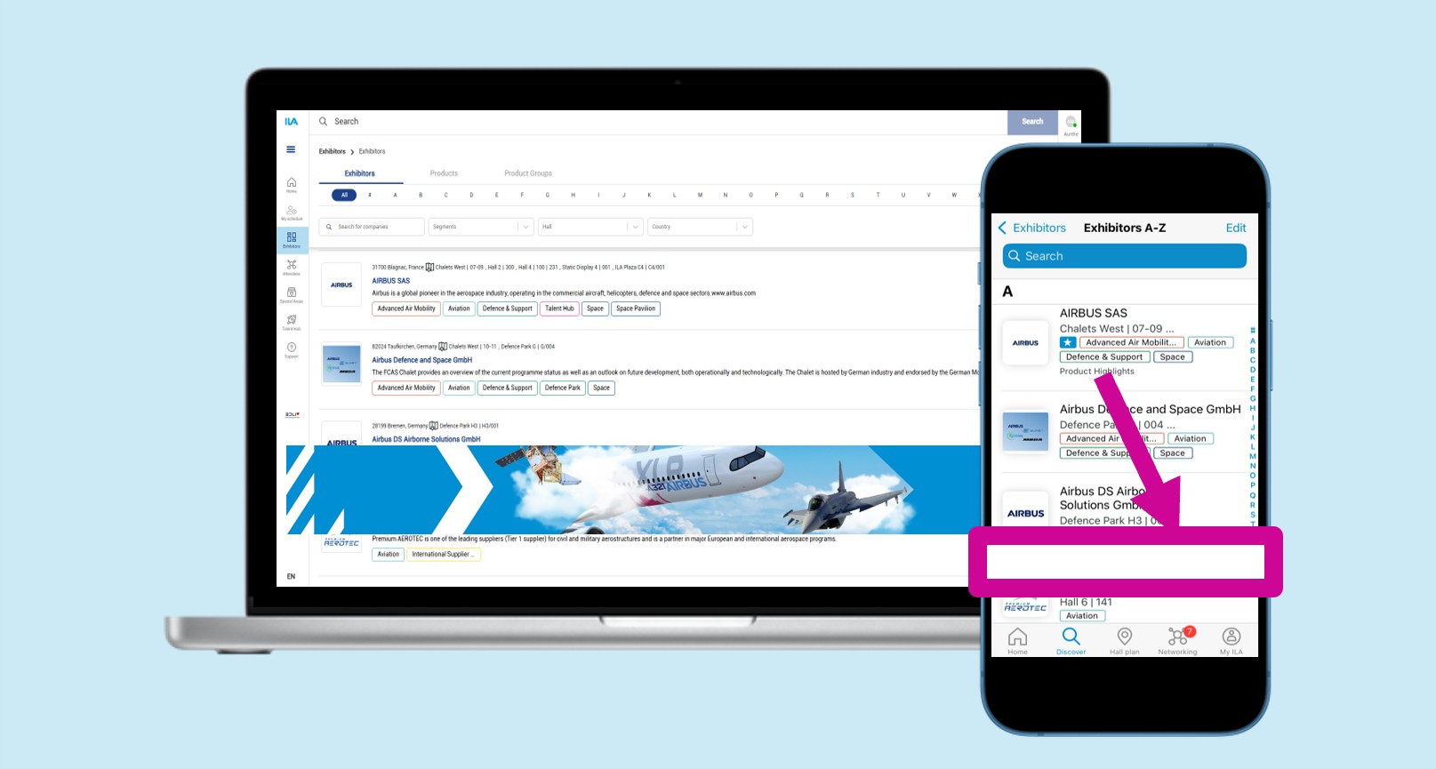 2x Sandwich Banners in the Exhibitor List
