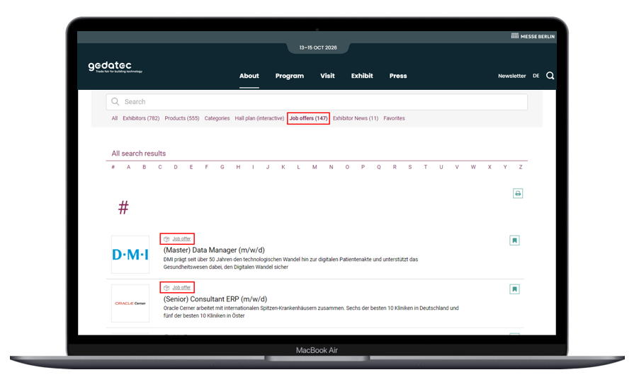 Stellenangebot (1x) Online & Onsite
