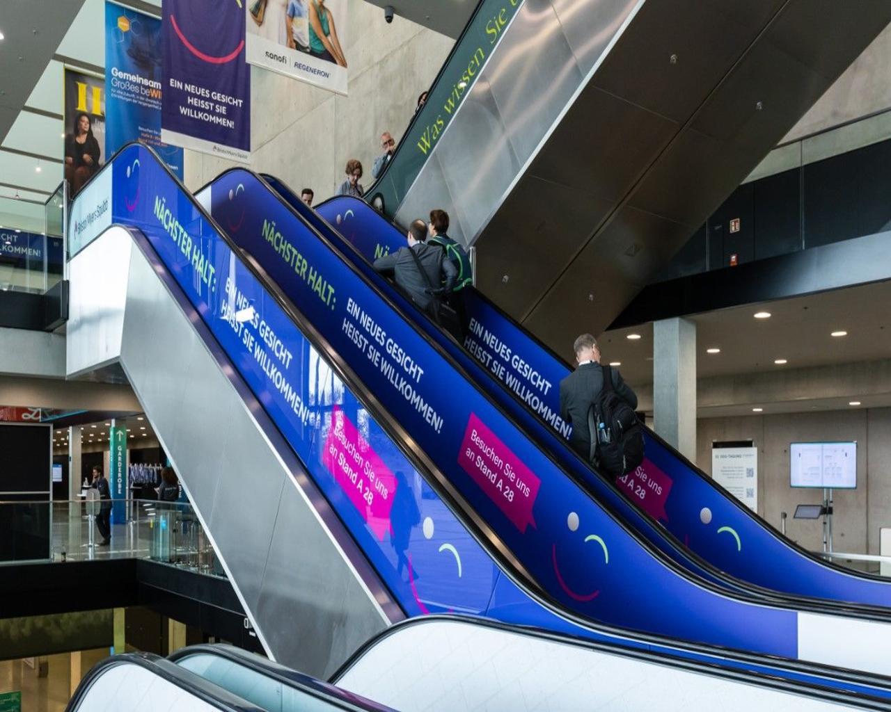Rolltreppen Balustraden Branding Rolltreppen Balustraden Branding
