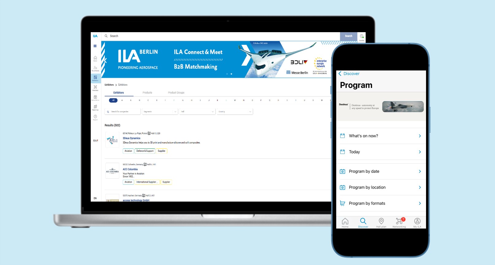 2x Top Banners in the Exhibitor Search