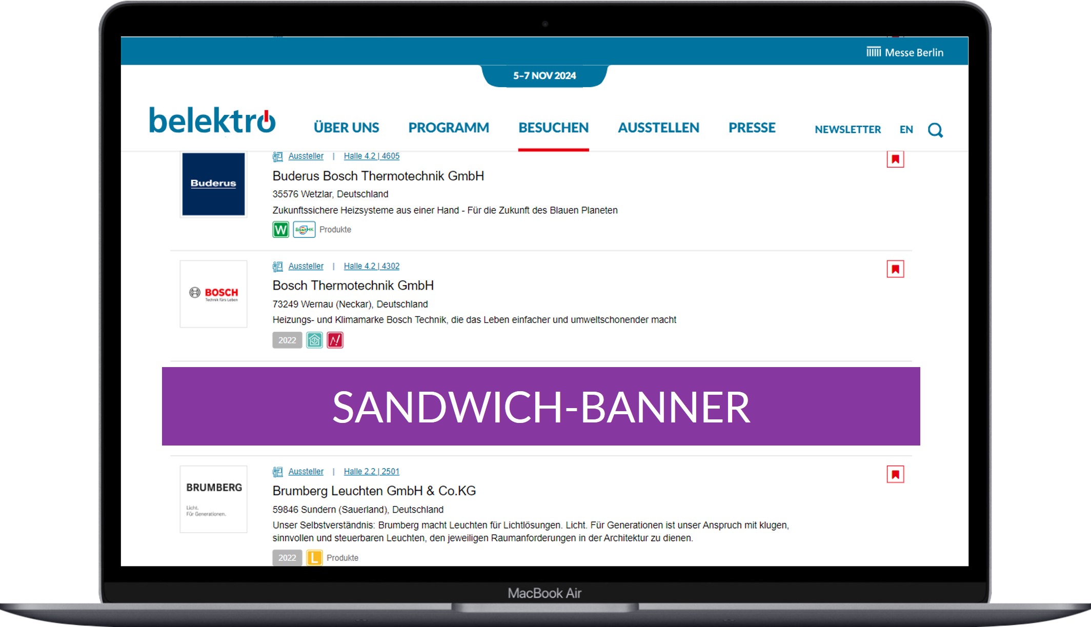 Sandwich-Banner/ Platform & App