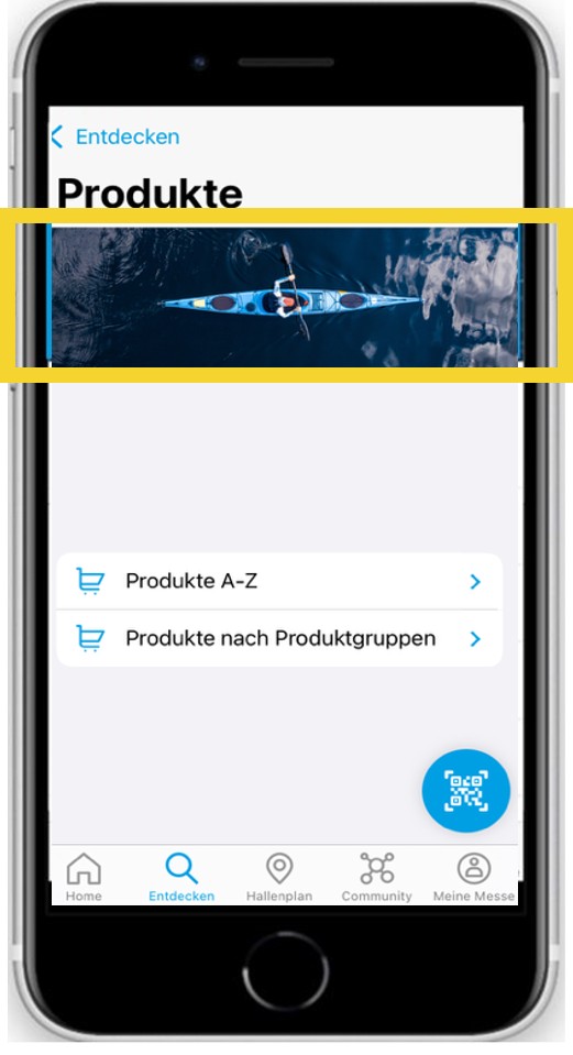 Top-Banner in der App