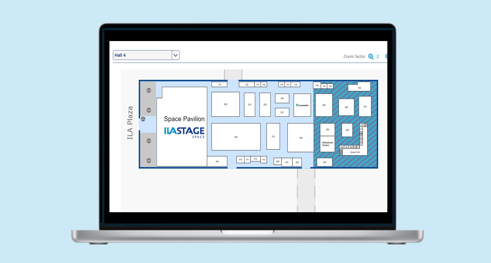 Stand Logo in the hall plan